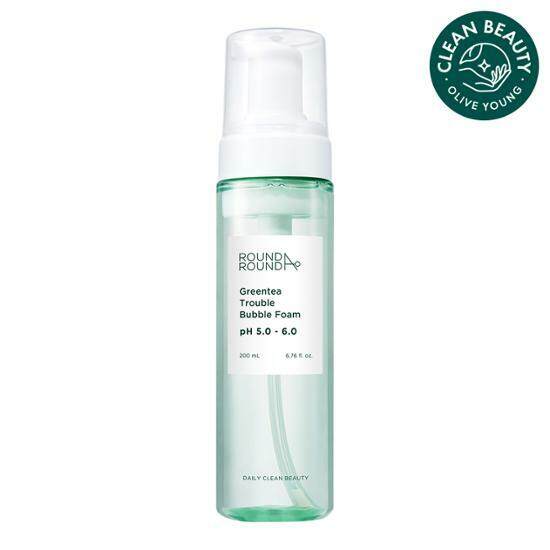 ROUND A'ROUND┃Green Tea Trouble Bubble Foam 200ml┃Korean Skin Care