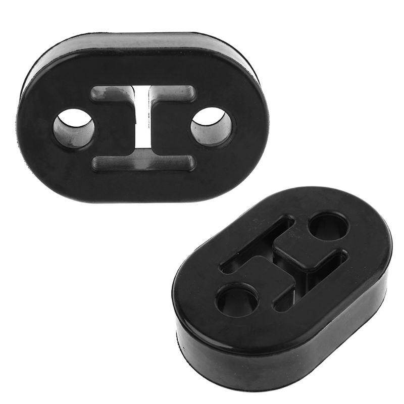 2x Heavy Duty Exhaust Hanger Bushing Support 2 Holes Bracket Rubber Mount