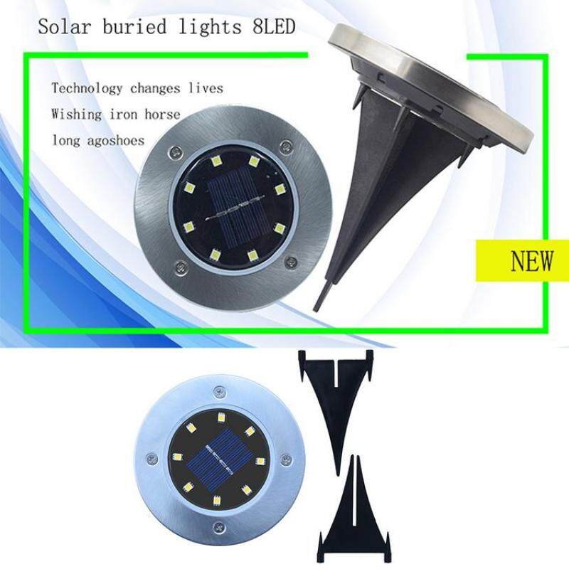 LED Năng Lượng Mặt Trời Thép Không Gỉ Dưới Lòng Đất Ánh Sáng Ngoài Trời Mới Bãi Cỏ Ánh Sáng Vườn Không Thấm Nước Năng Lượng Mặt Trời LED Ngầm Ánh Sáng