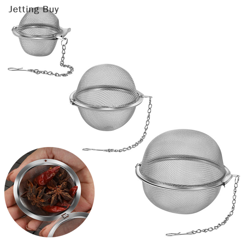 【Jettingbuy】 công cụ lọc trà Lưới khóa gia vị hình cầu đồ pha trà không gỉ bán chạy chớp nhoáng quả cầu lọc trà