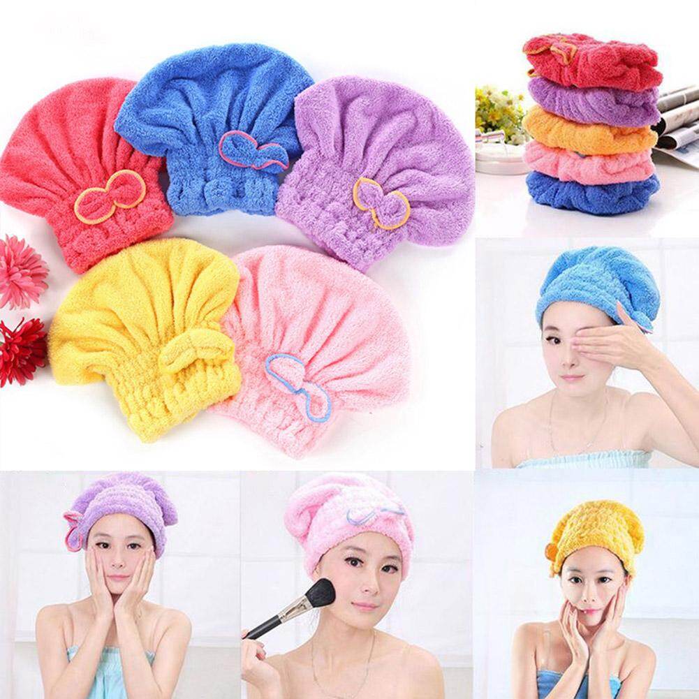 Mũ Làm Khô Tóc Nhanh Thấm Nước Thắt Nơ Dụng Cụ Mũ Tắm Khăn Lau Đầu Khô