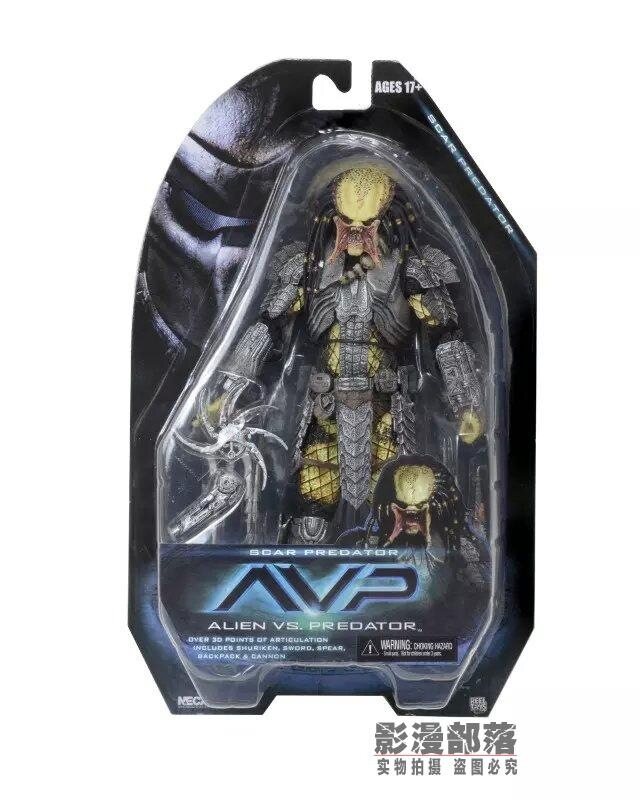 NECA Predator Figure Water Boar Shaman Snake Stalker Guardian Predator Jungle Demon Masked Lost City Hunter Predator Figure NECA Predator AVP Sắt Máu Vết Sẹo Sóng 15 Sóng 14 Mặt Mèo Celtic Mô Hình 7 Inch Có Thể Di Chuyển được