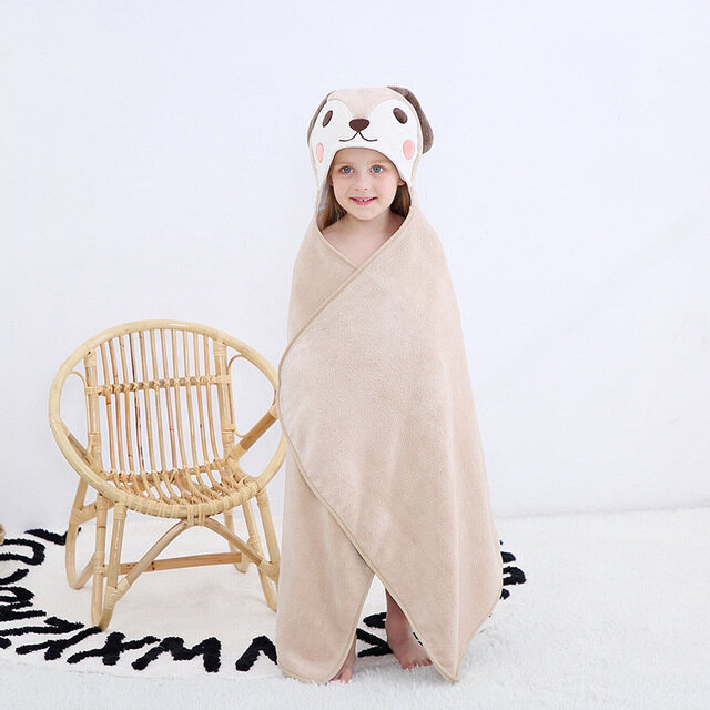 Animal Bath Towel Cloak Hooded Towel For Children Cartoon Cute Frog Elephant Rabbit Kids Bathrobe Pajamas Boy and Girl Washcloths