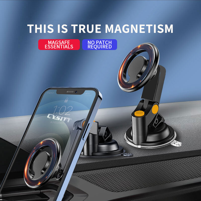 For magsafe car mount, foldable phone holder for car, hands free iphone car holder mount dash phone mount for car fit for iphone 15 14 13 12 pro max plus mini magsafe cases
