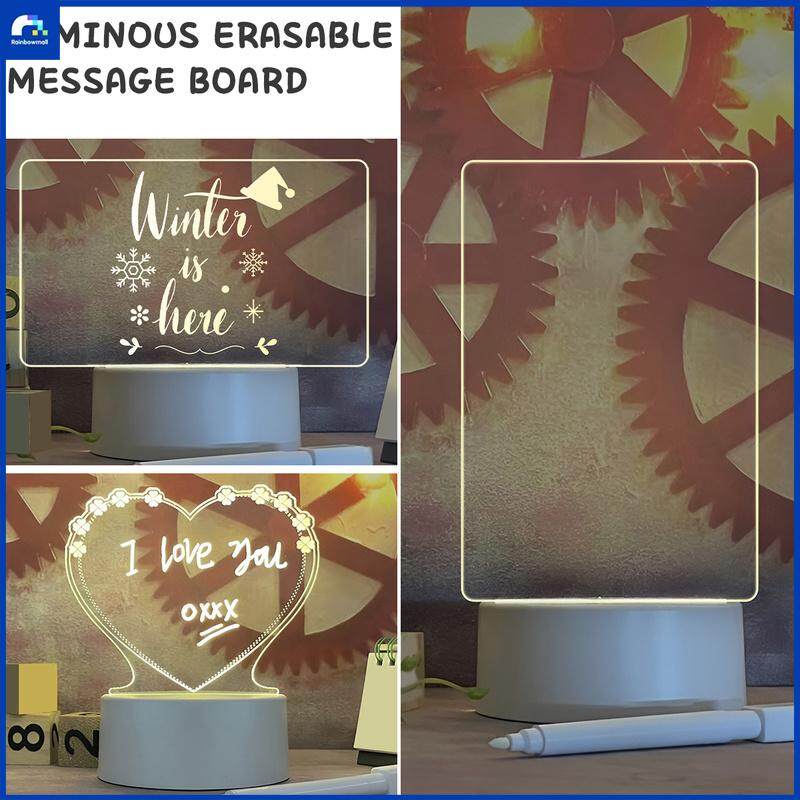 LED Light up Message Board Acrylic Dry Erase Board LED Light up Message