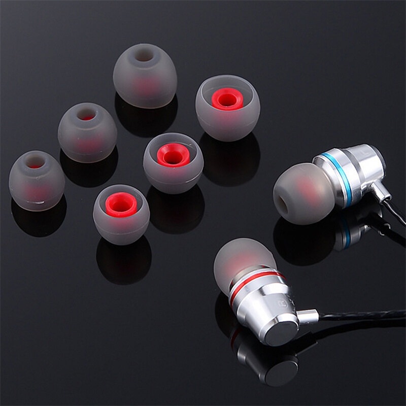 3 cặp Silicone trong tai Tai nghe bao gồm nắp thay thế Earbud lời khuyên nút tai nghe nhét tai Earplug Miếng đệm tai đệm thời trang phổ quát eartips