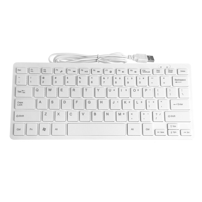 Mini Slim Multimedia USB Wired External Keyboard For Notebook Laptop PC Computer