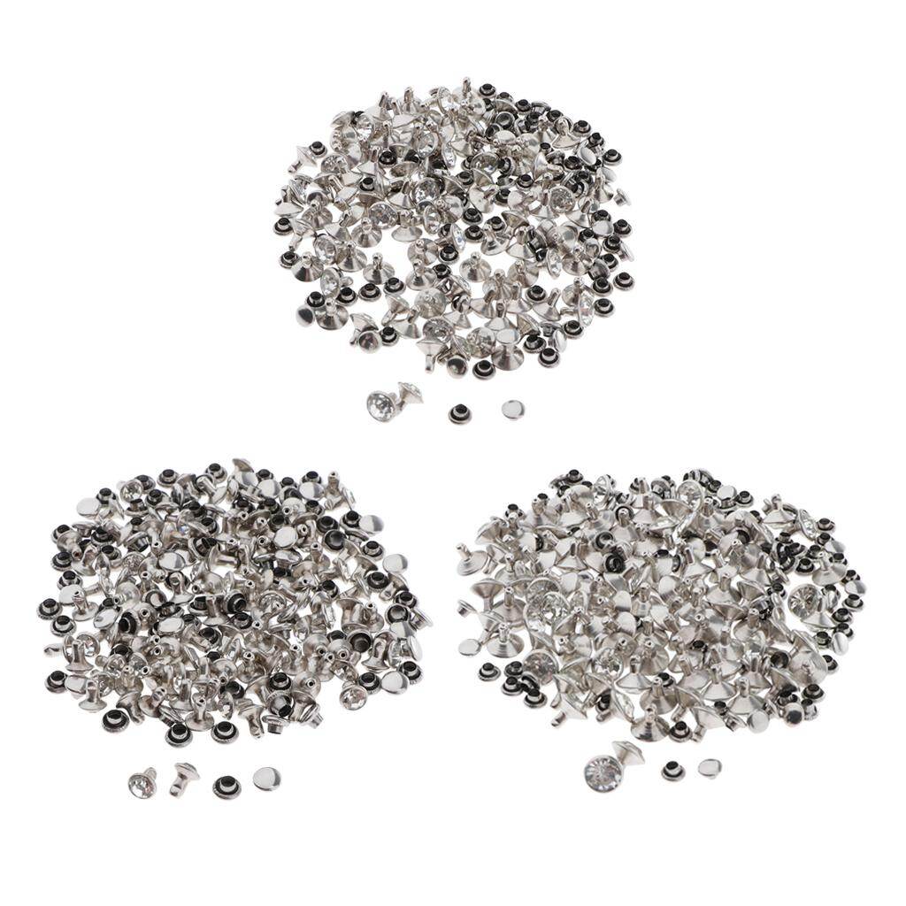 Blesiya 100pcs Snap Button Rivets Leather Craft for Garment Accessories Silver