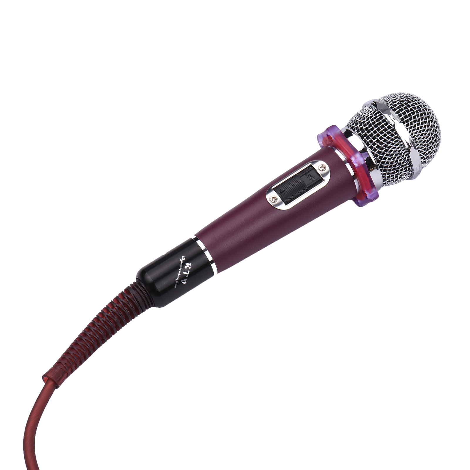 Dynamic Handheld Cardioid Condenser Microphone Wired Mic 4.5m/15ft Cable 6.35mm Plug for Music Singing Karaoke Stage Live Performance