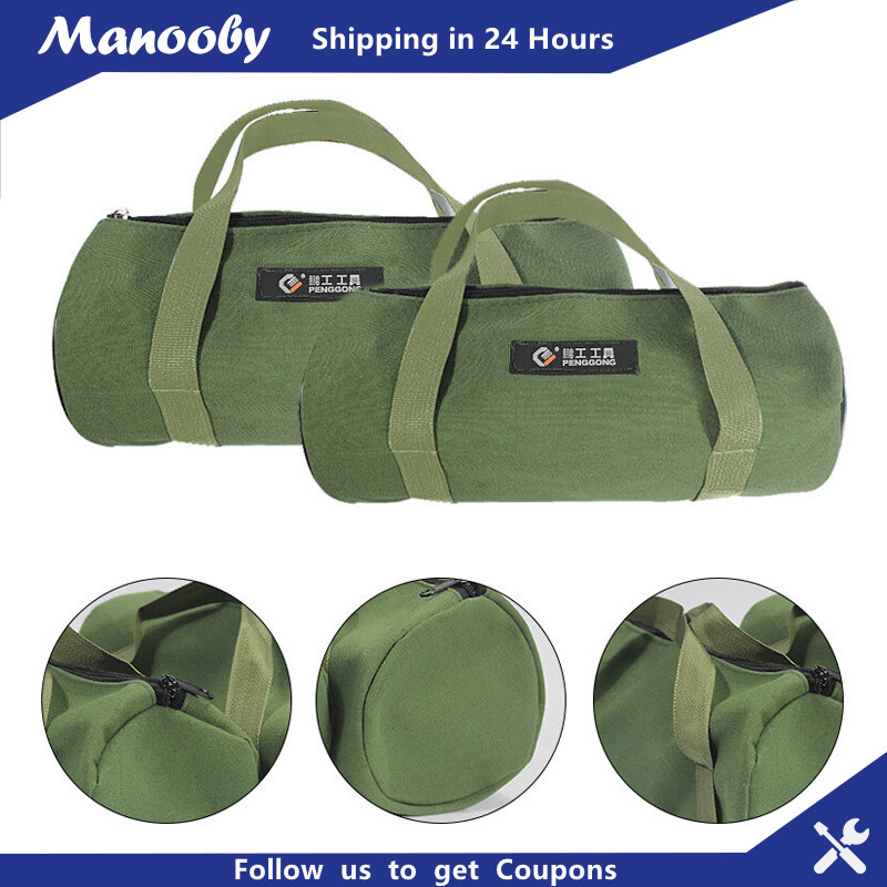 Manooby Durable Thicker Canvas Tool Pouch for Electrical Tool Storage Organizer Bag
