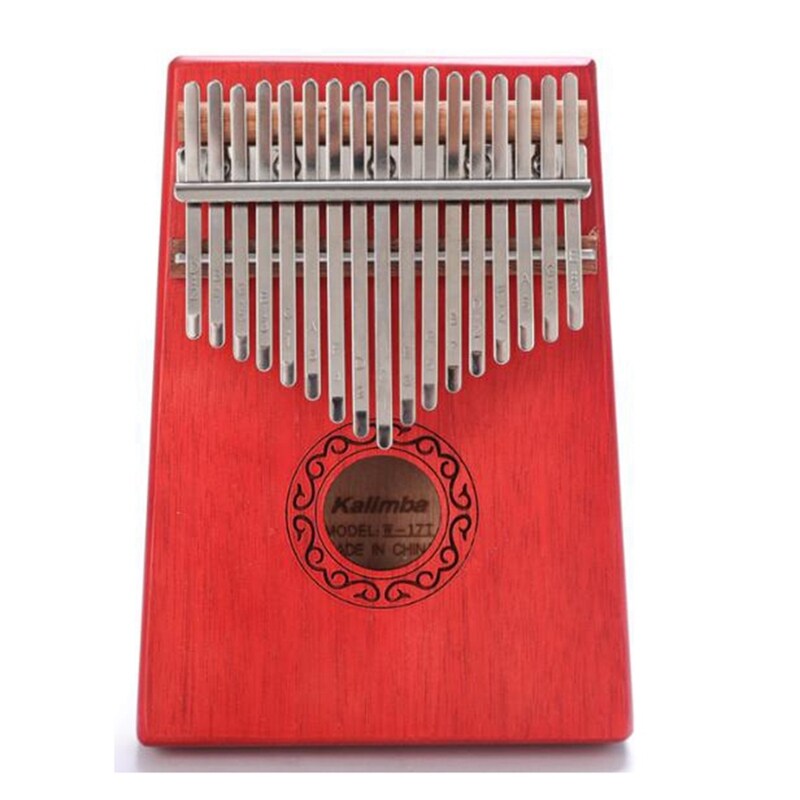 17 Key Kalimba Single Board Mahogany Thumb Piano Mbira Mini Keyboard Instrument for Music Lover Beginners Children