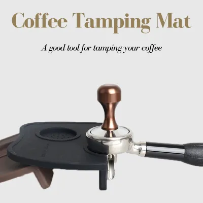 [Good Value] Espresso Tamping Corner Mat Thick Silicone Coffee Powder Tamper Holder Pad Coffee Maker Tamping Mat