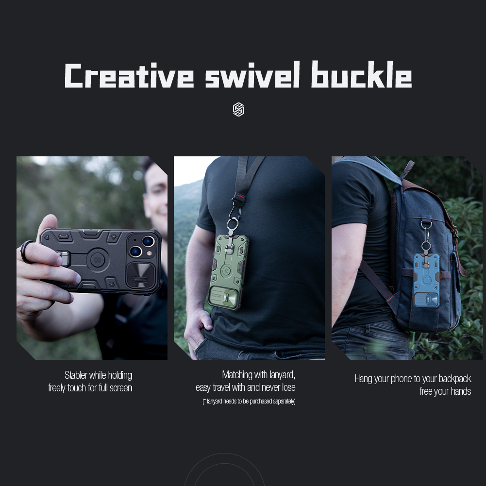 Nillkin Armor Slide Cover Camera Protect Stand Case for iPhone 14 Plus 14 Pro Max Back Cover with Folding Rind Holder CamShield Armor Pro Phone Case