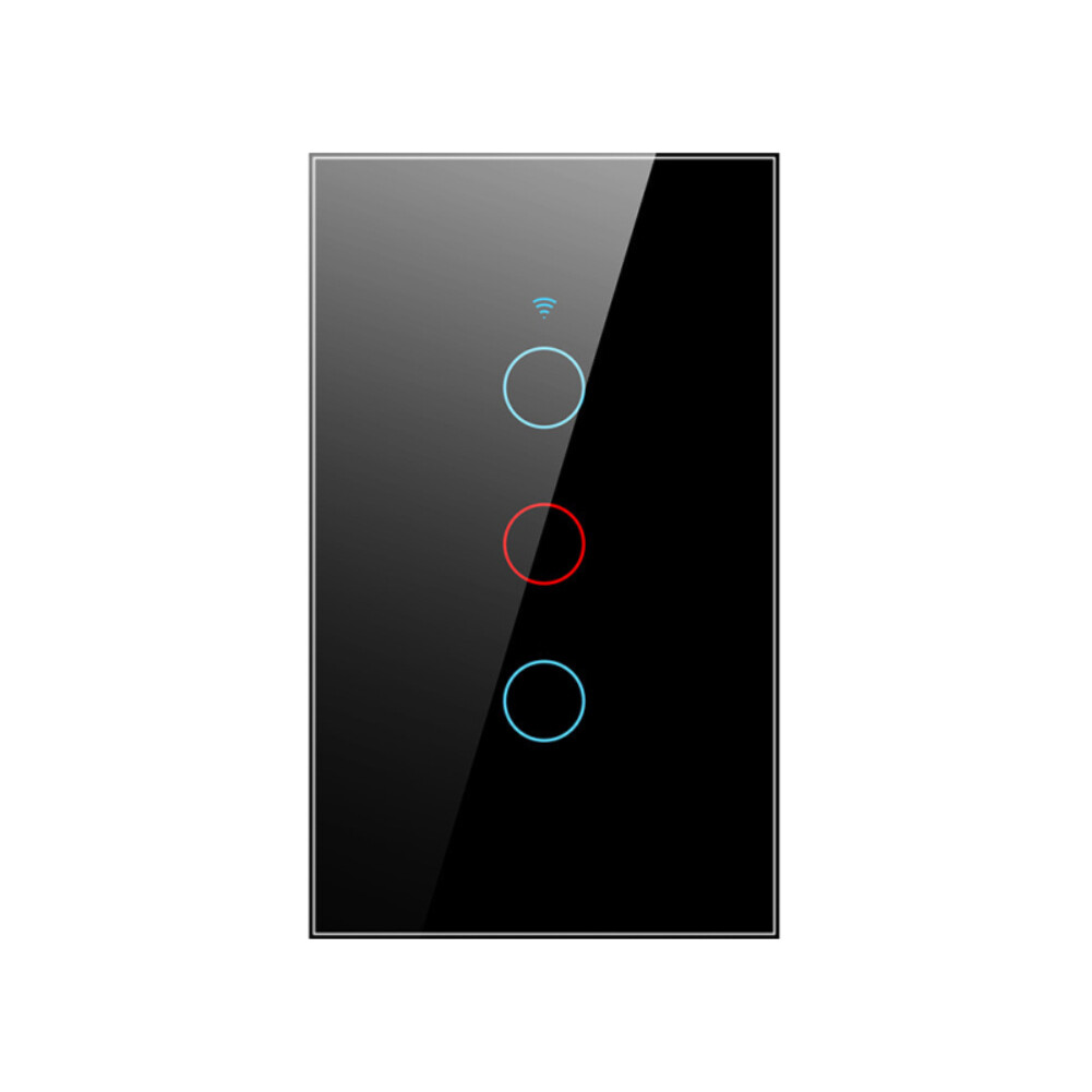 Tuya 1/2/3/4 gang wifi+433mhz wall smart touch switch home light wall button for alexa and goo-gle home assistant us standard