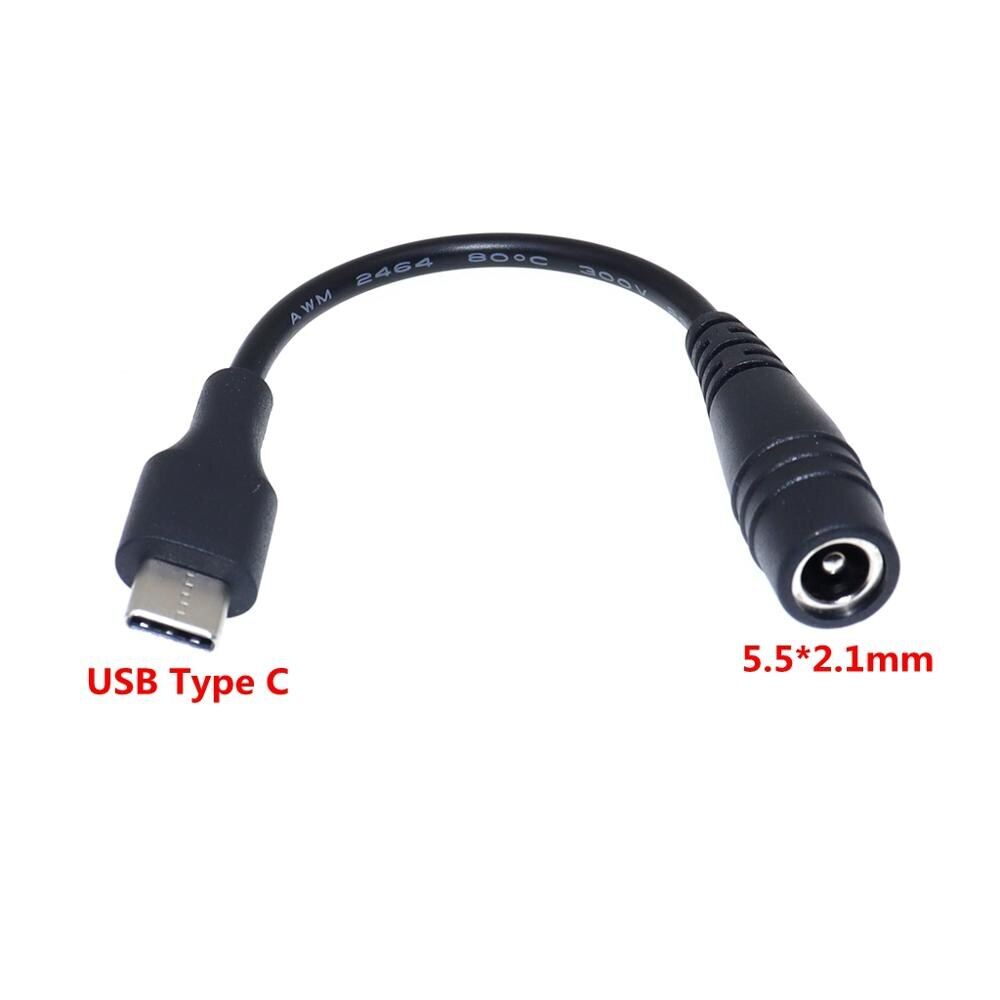 DC5.5 x 2.1 mm Female jack to Type-C USB 3.1 Male Plug Micro usb male DC Power Connector Adapter DC to Type c male 10cm