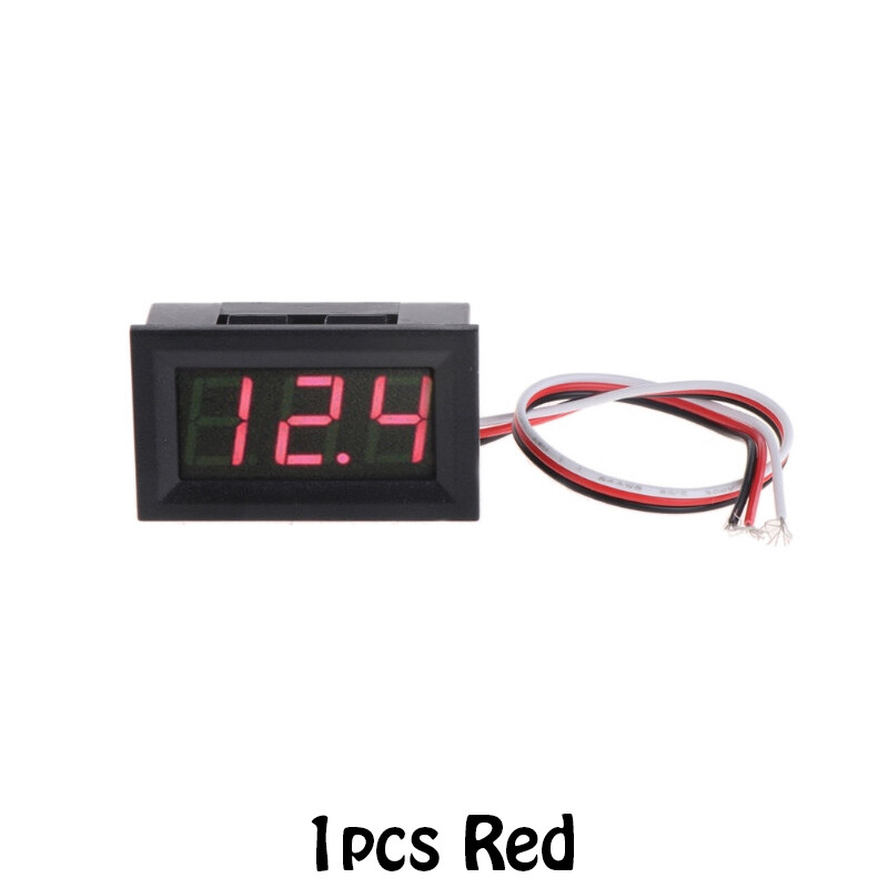 1pcs/2pcs red/blue/green dc 4.5-30v 0.36 inch 2 wire mini dc voltmeter digital voltmeter tester