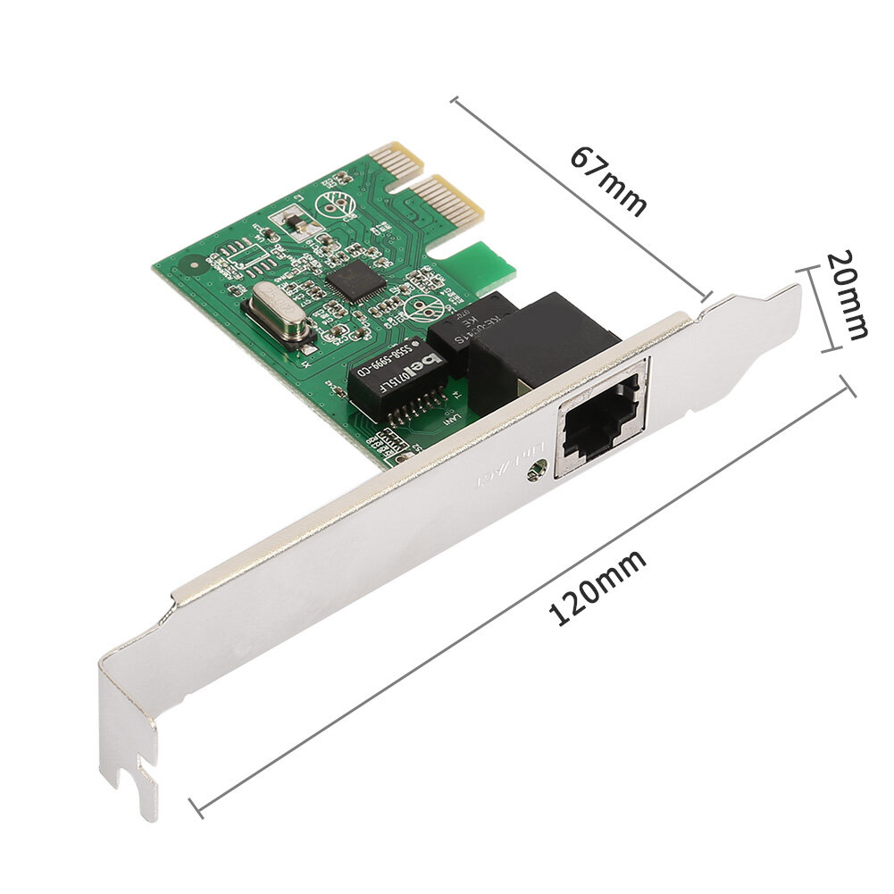 Gigabit Ethernet PCI Express Network Card RJ45 LAN Adapter for Desktop PC