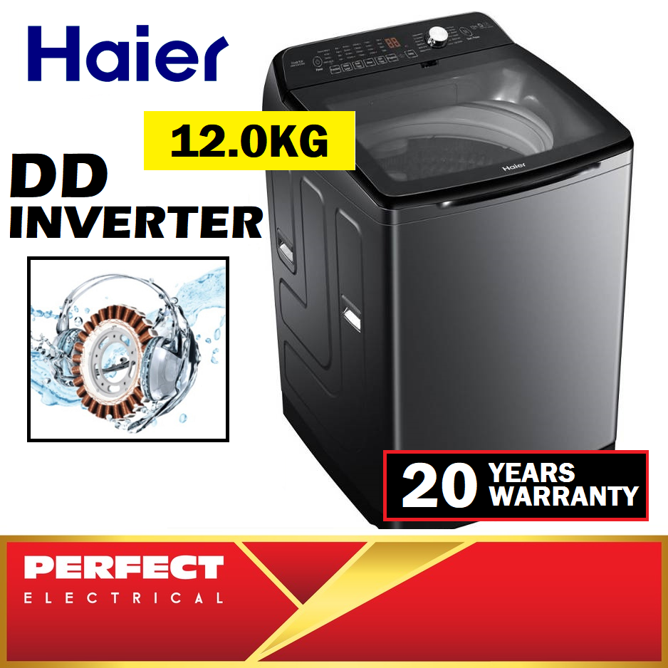 Haier 12kg DD INVERTER Full Automatic Washing Machine Direct Drive Motor Top Load Washer HWM120