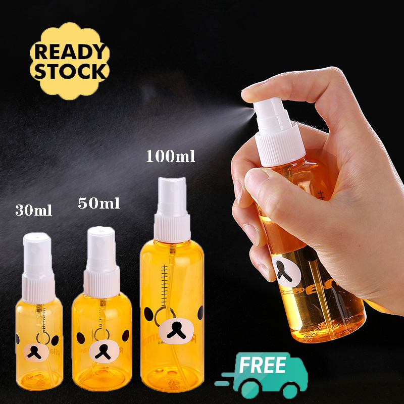 【Feelife】Empty Phun Chai, Loại Nhựa, Đặt Mỹ Phẩm, Họa Tiết Hoạt Hình, Cỡ 30 50 100 Ml. Để Xách Tay