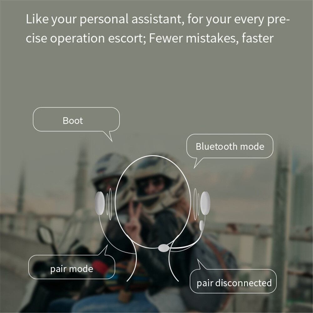 Aitemay E1 Motorcycle Bluetooth 5.0 Headphone Wireless Handsfree Headset with Microphone (Soft Mic Version)