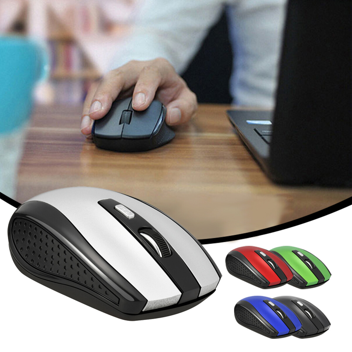 SAWU Portable 2.4G Wireless Optical Mouse Mice for Computer PC Laptop Gamer