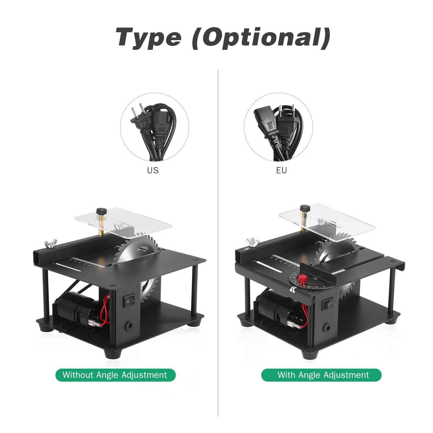 Multi-Functional Table Saw Mini Desktop Saw Cutter Electric Cutting Machine with Saw Blade Adjustable-Speed Angle Adjustment 35MM Cutting Depth for Wood Plastic Acrylic Cutting