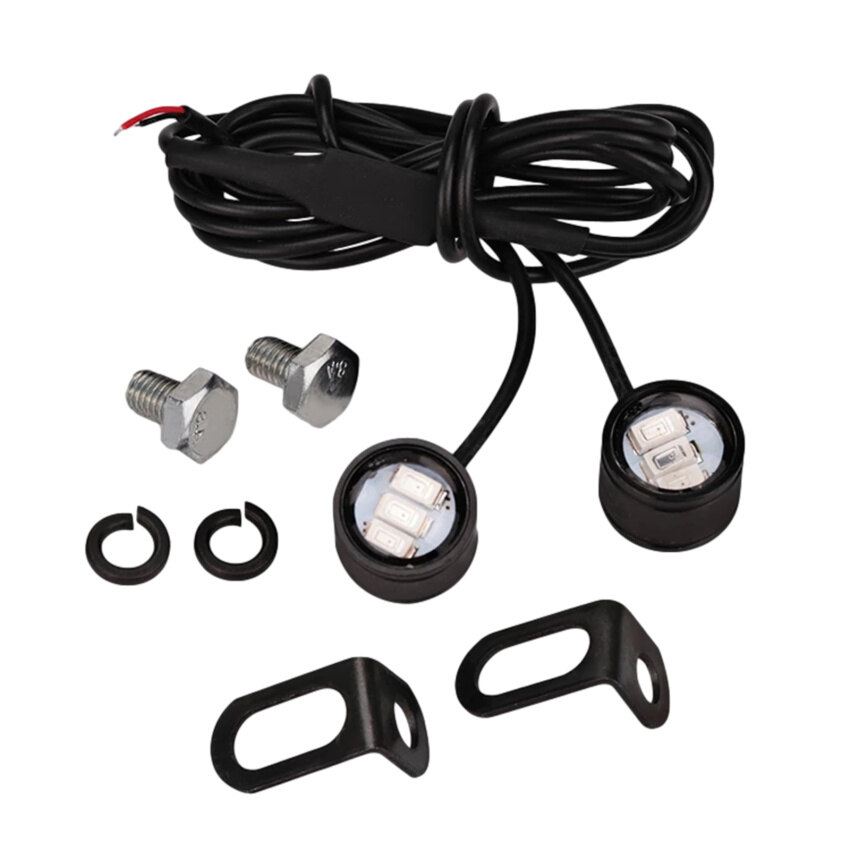 2pcs/pair12vMotorcycleLedStrobeLightsMotorcycleEagleEyeFlashlightWarningBrakeLightLampSpotlight