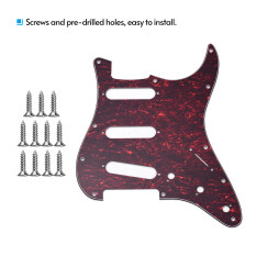 Tấm 3 Lớp Bảo Vệ Mặt Đàn Ghi Ta 11 Lỗ Tiêu Chuẩn Pickguard Với Ốc Vít Dành Cho Guitar ST