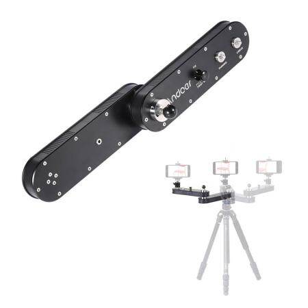 Andoer GT-V70 กล้องถ่ายรูปแบบพกพา Slider Panning และ Linear Motion ขยายได้ถึง 4 × ระยะทางสำหรับ GoPro ชุดกล้องถ่ายภาพ/สมาร์ทโฟน/ DSLR/ILDC Camera การบันทึกวิดีโอ