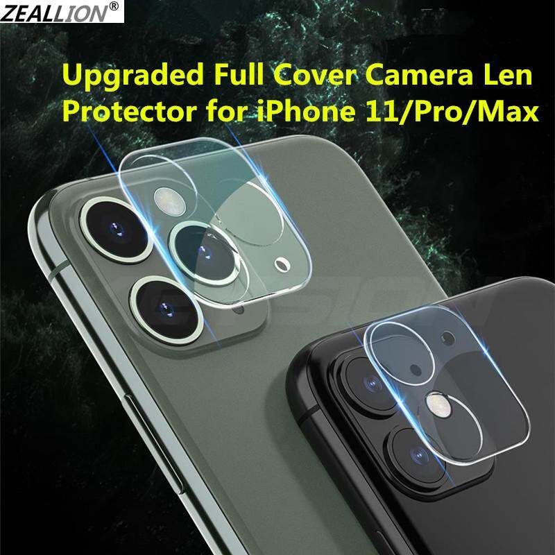 Zeallion 1Pcs Camera Len Protector case for Apple iPhone 11 12 Mini 13 14 15 Pro Max Clear Tempered Glass Anti-scratch 360 Full Protection Back Rear Camera Ring film Cover Sticker[ Ready in Stock]