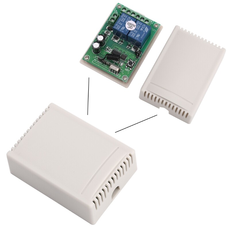 [Phổ] DC 12V 2 Kênh RF 433MHz Không Dây Điều Khiển Từ Xa Relay Chuyển Đổi Mô-đun Nhận
