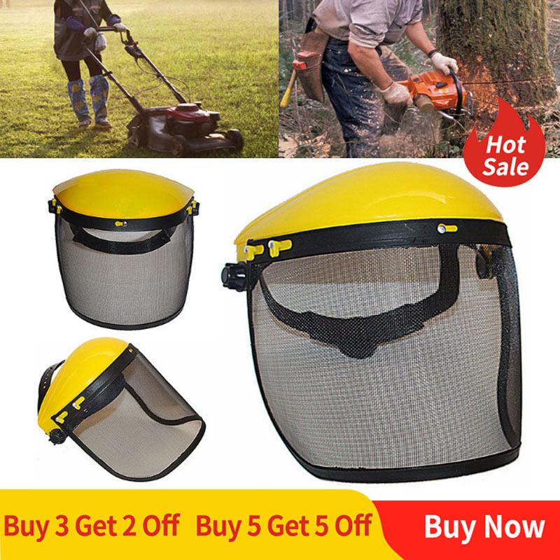 thumbnail image 2 of Safety Helmet With Mesh Visor For Logging & Brush Cutting - Forestry Protection Helmet With Face Shield 2 of 12