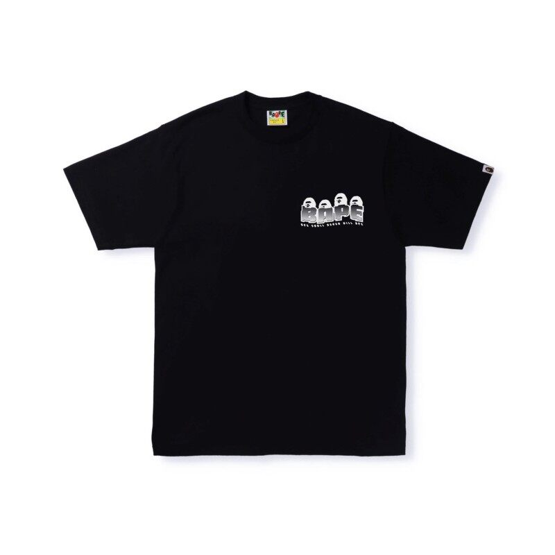 BAPE Ape Head Letter Printed Short Sleeve Twisted Back Letter Ape Man Camo T-shirt