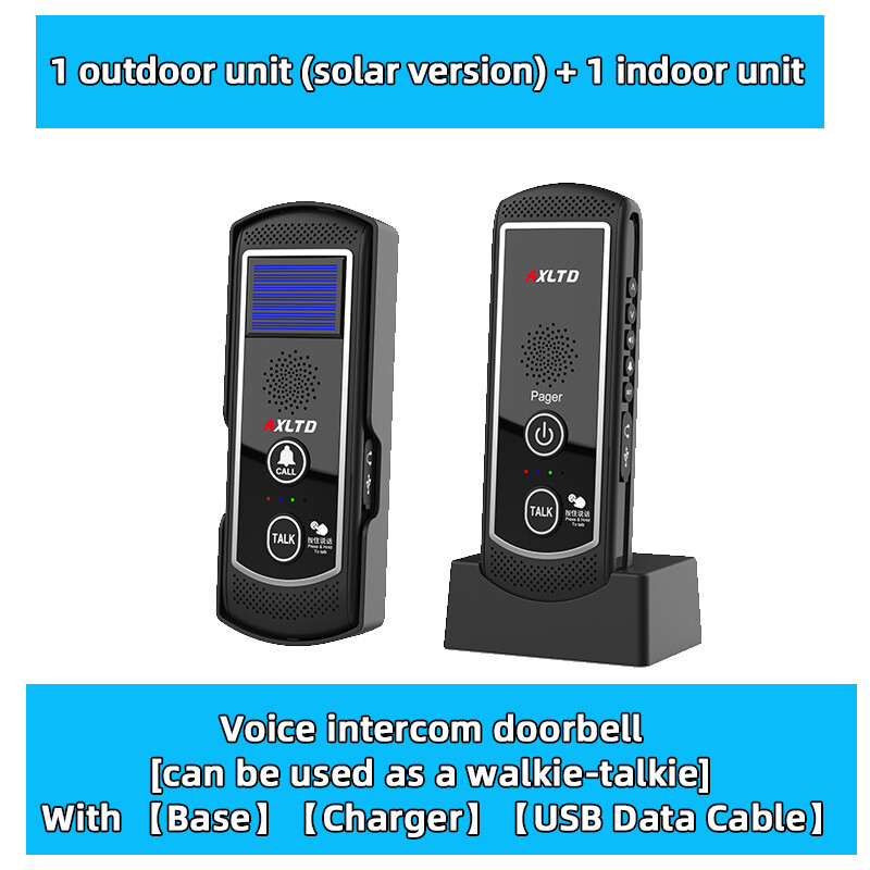 Solar Voice Intercom Doorbell Wireless Household Restaurant Ultra ...