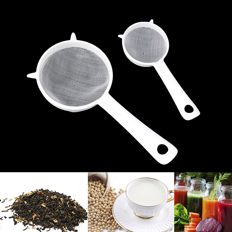 [Sirola] Kitchen Handheld Plastic Screen Mesh Tea Leaf Strainer Flour Sieve Colander