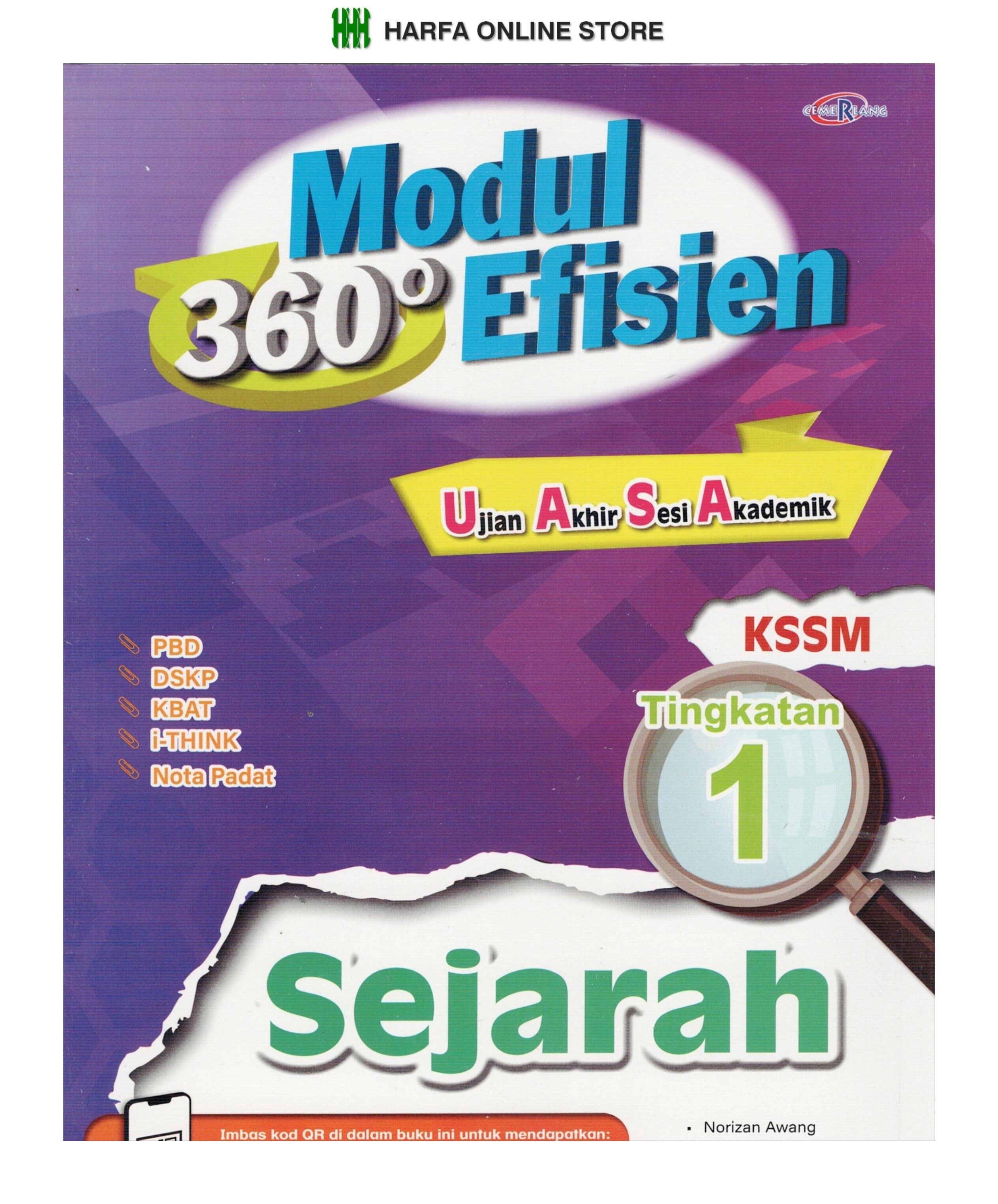 BUKU LATIHAN : MODUL 360 EFISIEN SEJARAH UASA TINGKATAN 1 KSSM | Lazada