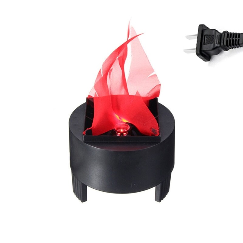Fake Flame Lamp Electric Campfire Artificial Flickering Flame Table Lamp Realistic Flame Stage Effect Light Halloween