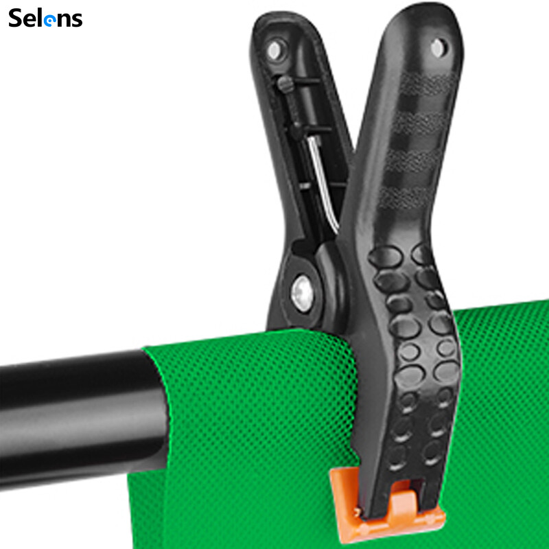 Selens Solid Color Green Screen Backdrop Polyester Background with 2 x Backdrop Clamps for Photoshoot Studio Video and Televison
