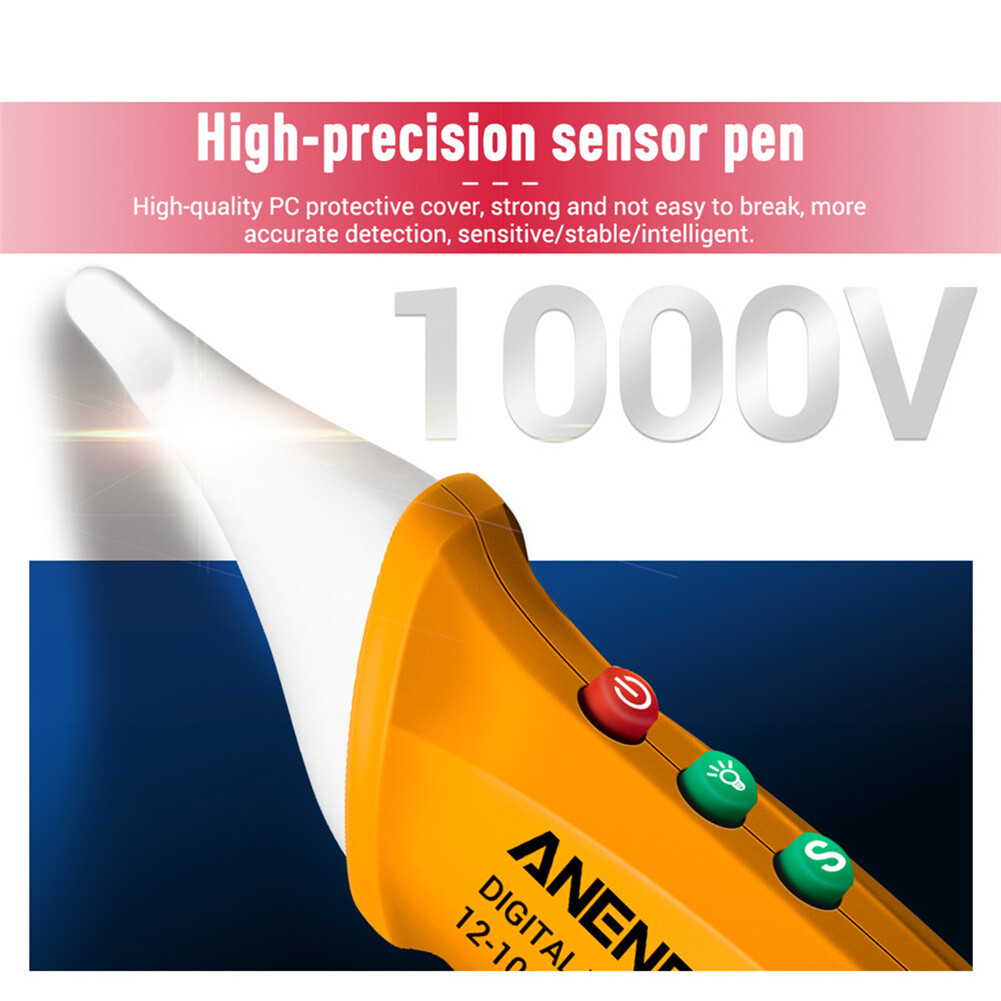 Non-contact Digital Intelligent AC Voltage Meter 12V-1000V Voltmeter Buzzer Detector Backlit Screen