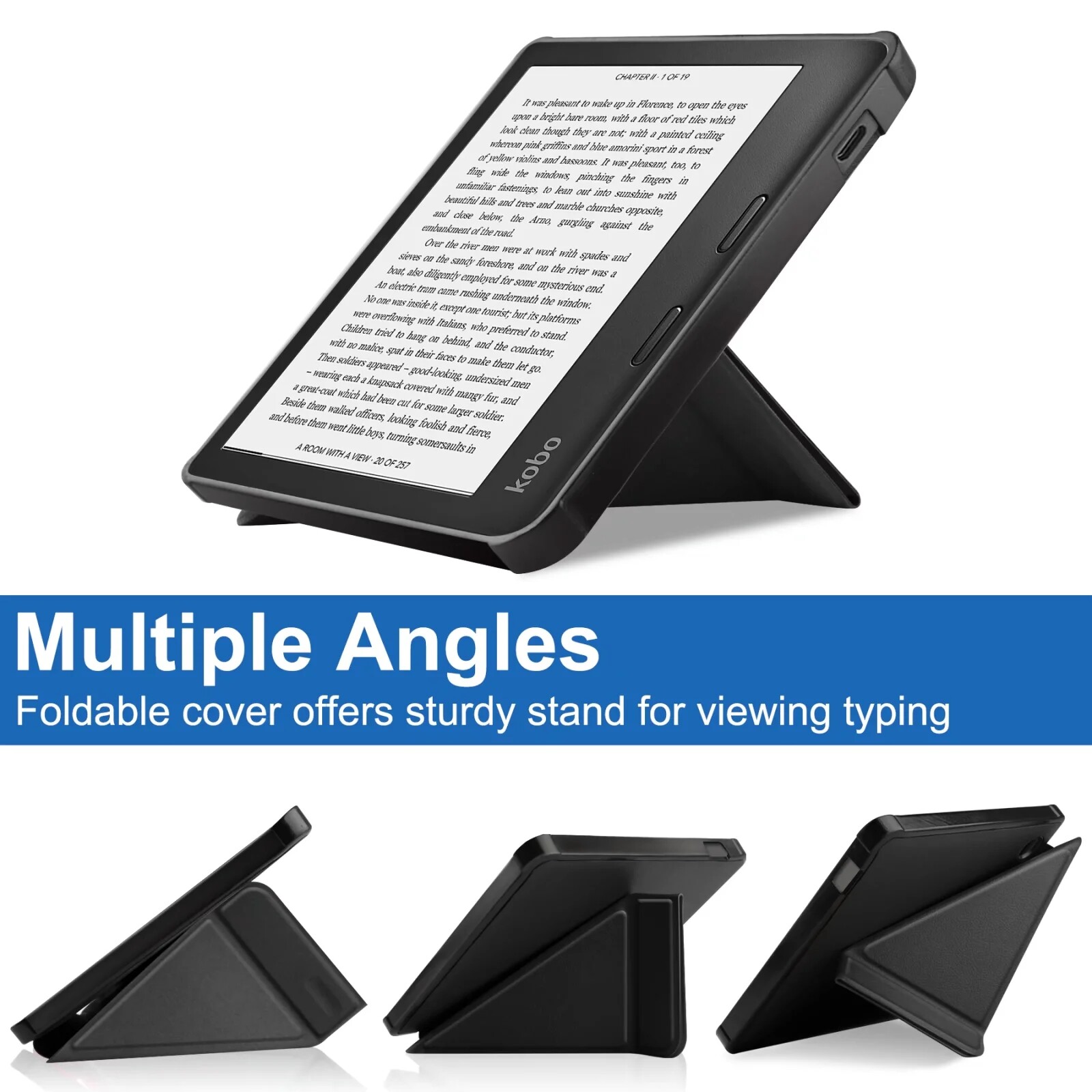 For Kobo Libra 2 E-Book Ereader transform stand Case TPU Soft Shell Stand Function Libra2 7 inch cover