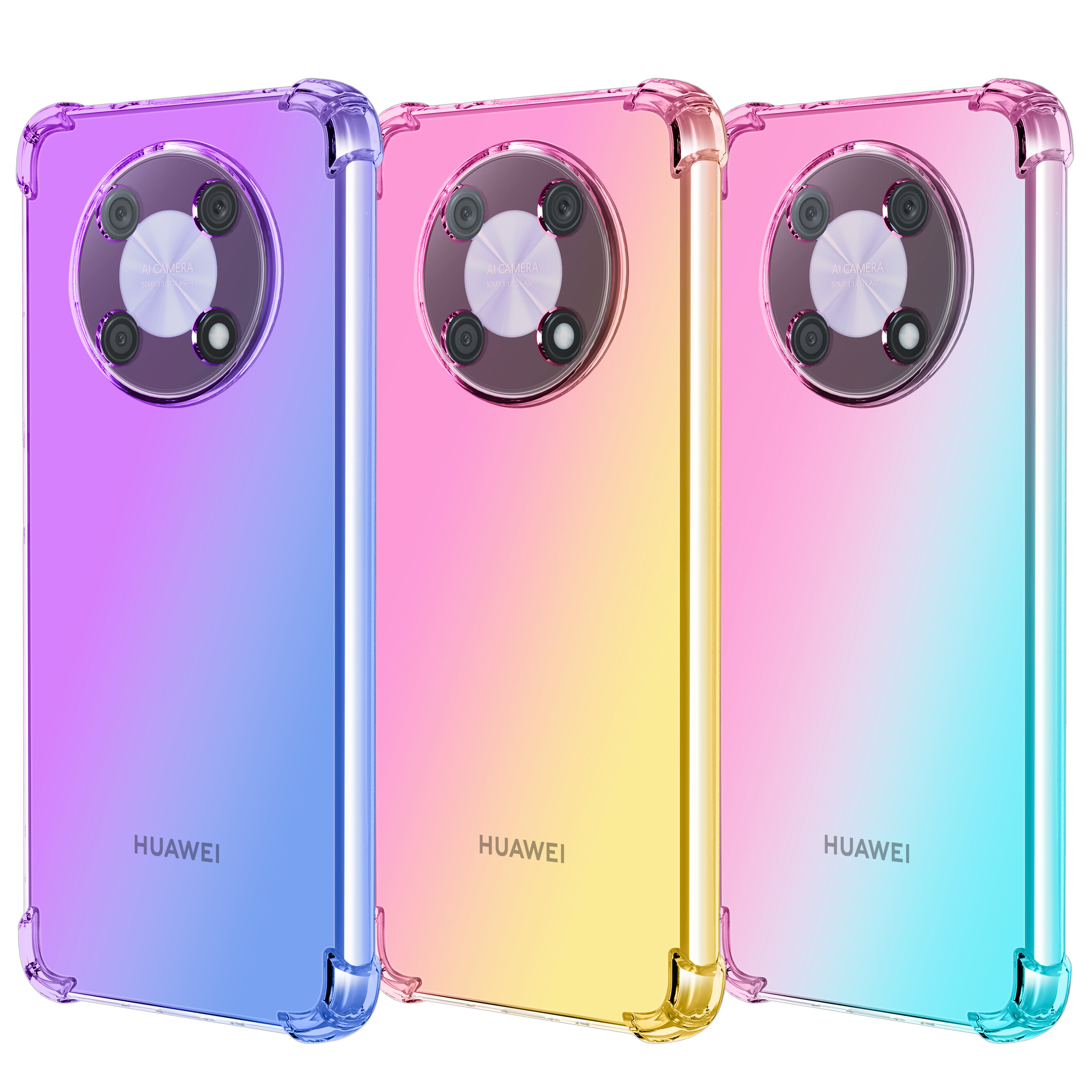 Custodia XINYEXIN In Silicone Liquido Per Huawei Nova 9 SE, Morbida Antiurto Con Motivo Gattino, Bordo Dritto Viola, Supporta Ricarica Wireless