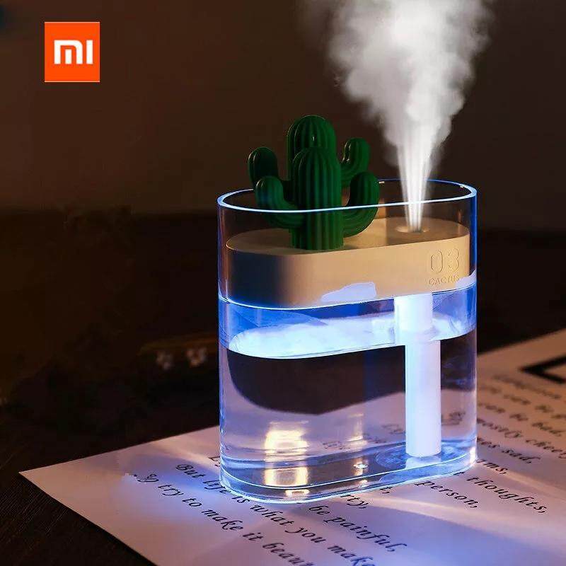 Xiaomi Mijia 319 Cactus Clear Cactus Air Humidifier 160ml Color Light USB Air Purifier Anion Mist Maker Air Humidifier Singapore
