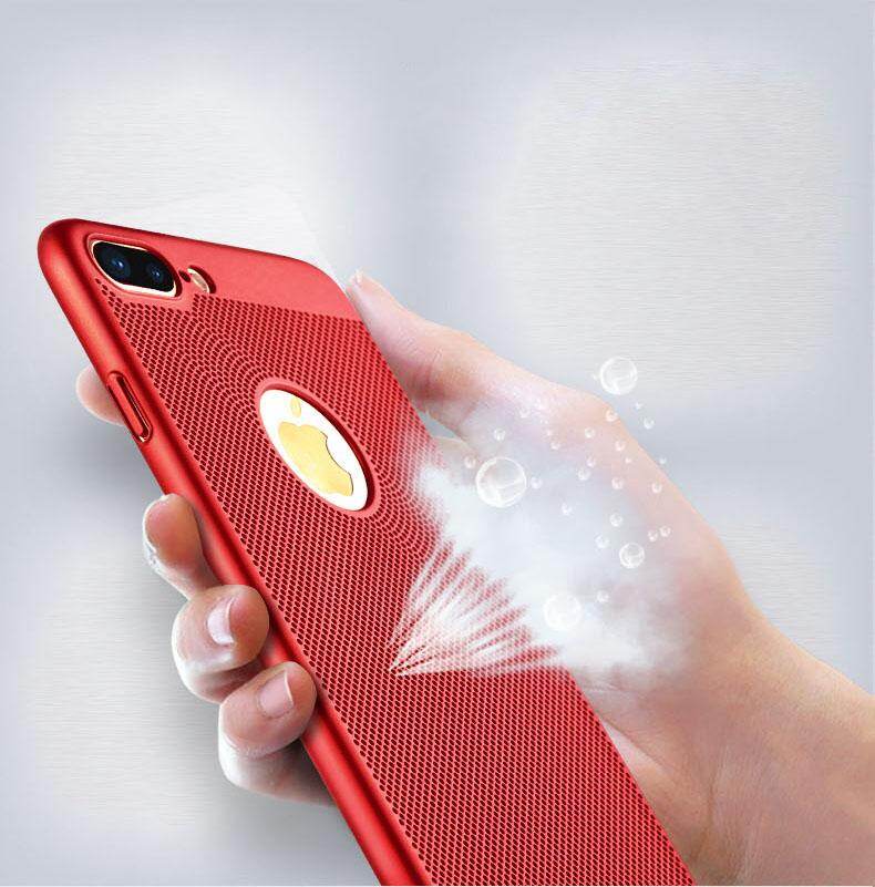 Ốp Lưng Tản Nhiệt Siêu Mỏng Dành Cho iPhone 8 Plus Ốp Lưng Điện Thoại Siêu Mỏng PC Cứng Mờ Thoáng Khí Có Lỗ