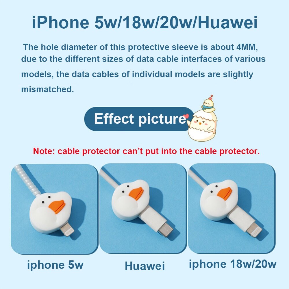 Universal Charging Cable Protector Cartoon Data Cord Protector Retainer Protective Covers For USB Lightning Cable [cchoice]