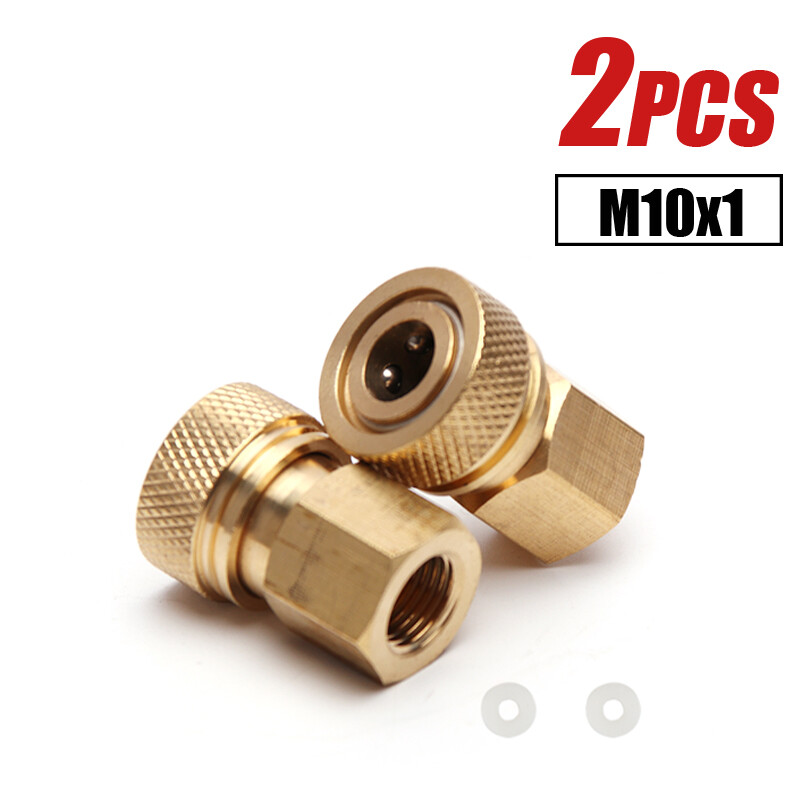 Air Pump Parts PCP Stainless Steel 8MM M8x1 Male Plug Coupler Connector M10x1 Female Quick Disconnect Air Refill Fitting Coupler Adaptor