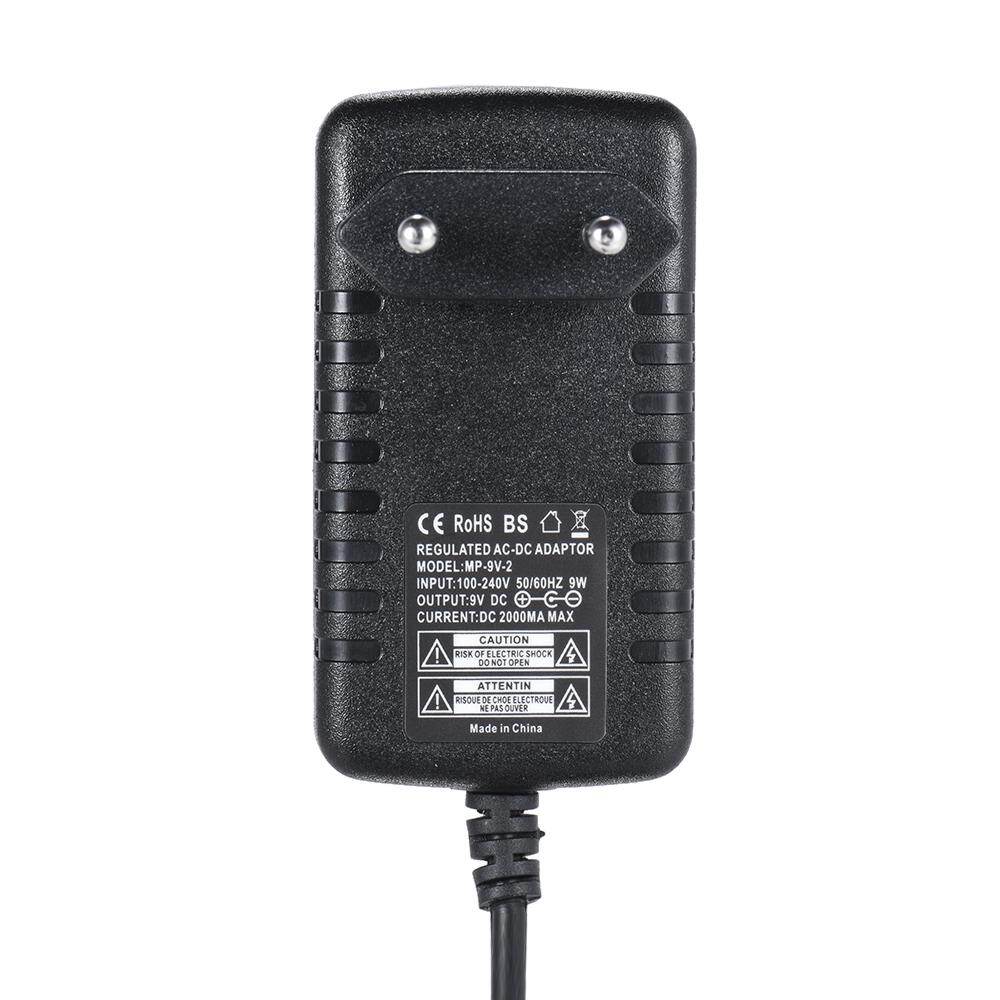 SENT 9V 2A Power Supply Adapter Converter for Guitar Bass Effect 100~240V Input EU Plug