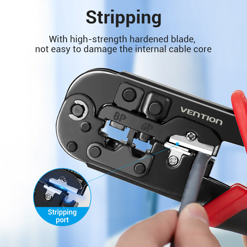 Vention Crimping tool Crimper 3 in 1 Stripping Cutting Crimping Multi-Function Crimping for RJ45 RJ11 RJ12 4P 6P 8P rj45 Crimper