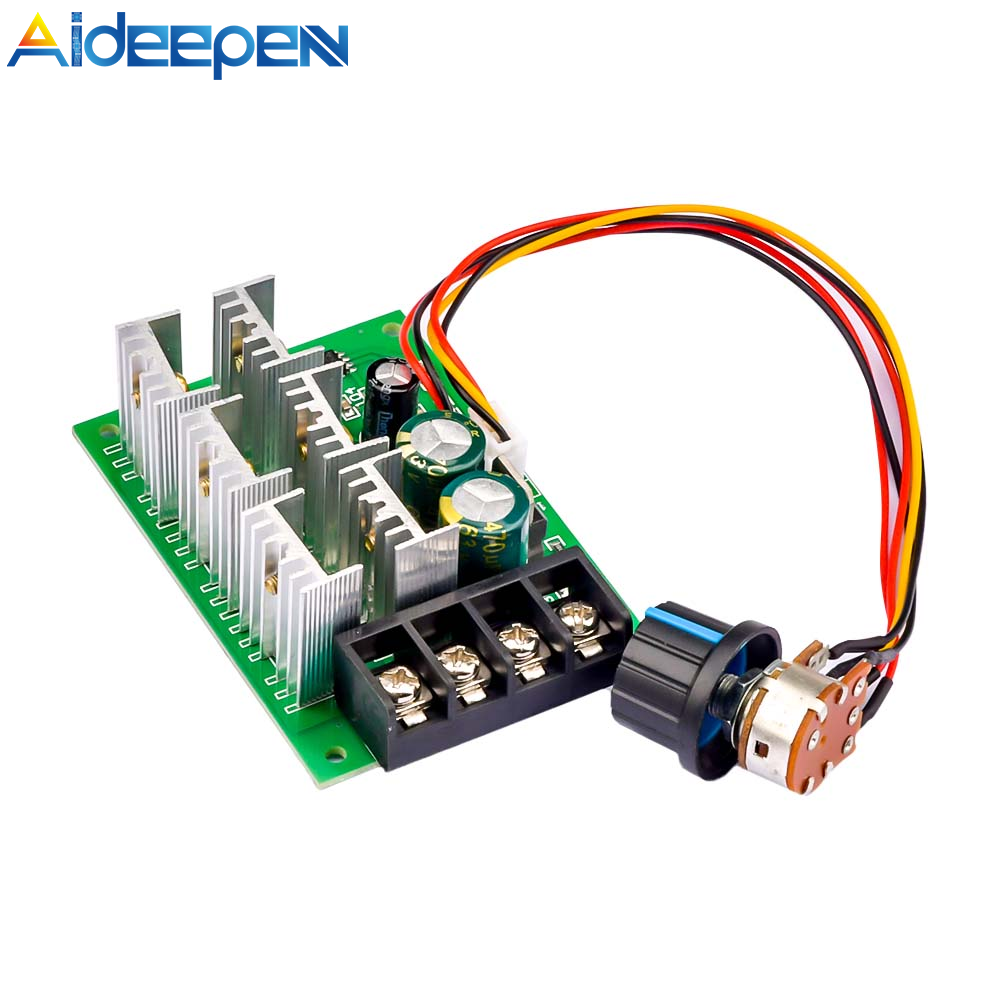 Aideepen Bộ Điều Khiển Tốc Độ Bơm Động Cơ PWM DC9-55V DC Bộ Điều Khiển Tốc Độ Công Suất Cao 40A 2000W 9V 12V 24V 36V 48V
