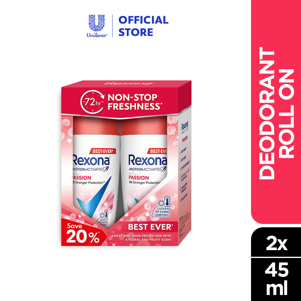 Rexona Women Roll On Deodorant Passion 45ml x 2 Twin Pack