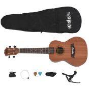 Rosewood Concert Ukulele Kit with Bag and Accessories for Beginners